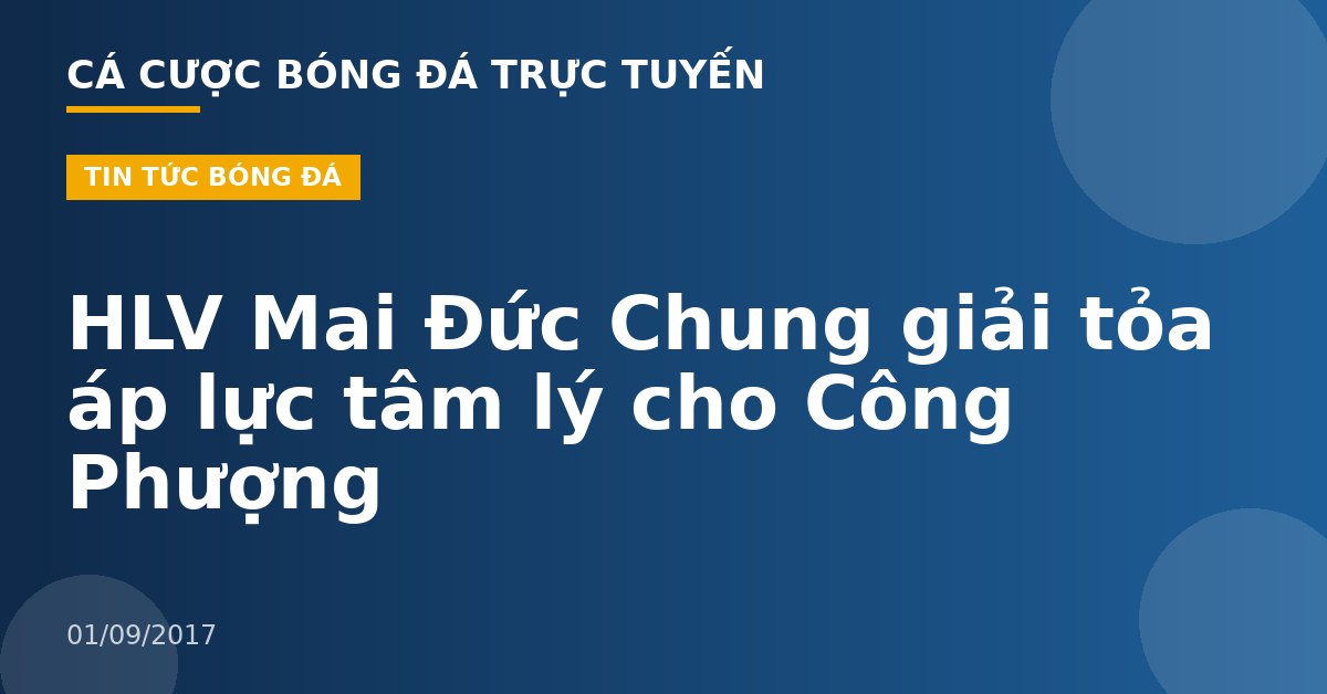 HLV Mai Đức Chung giải tỏa áp lực tâm lý cho Công Phượng