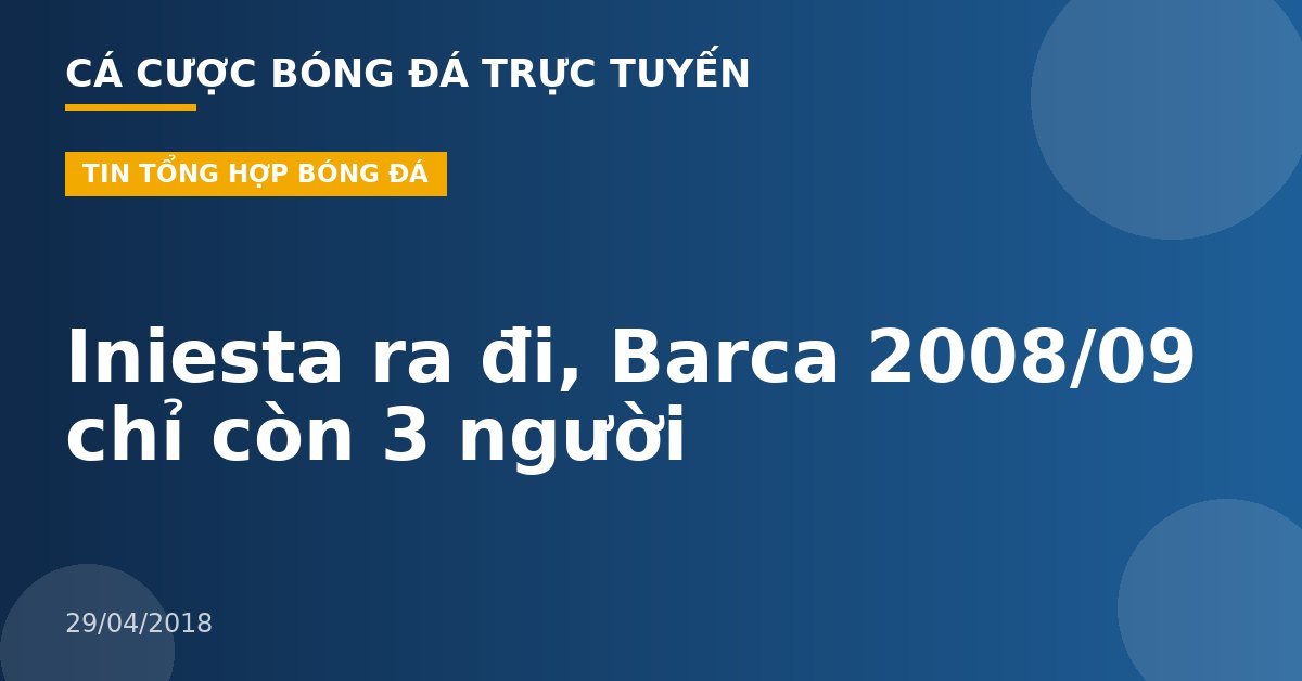 Iniesta ra đi, Barca 2008/09 chỉ còn 3 người