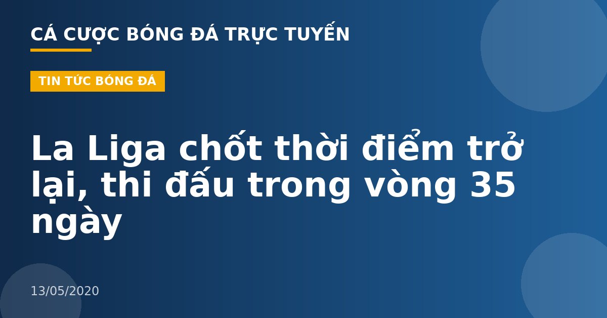 La Liga chốt thời điểm trở lại, thi đấu trong vòng 35 ngày